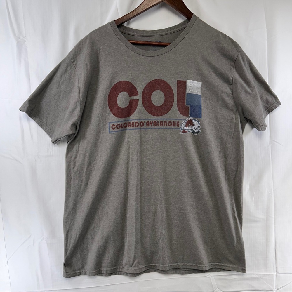 Champion Colorado Avalanche Shirt Mens XL Gray NHL Graphic Tee Short Sleeve